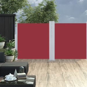 Tenda Da Sole Laterale Retrattile Rossa 120x600 cm