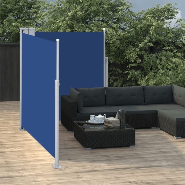 Tenda Da Sole Laterale Retrattile Blu 140x600 cm - Image 3