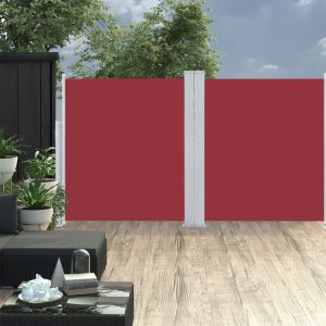 Tenda Da Sole Laterale Retrattile Rossa 140x600 cm