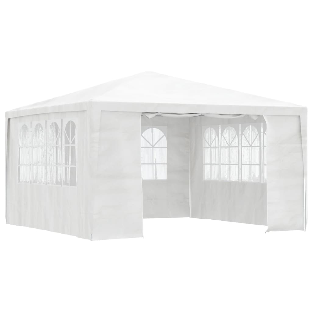 Gazebo Professionale Con Pareti 4x4 M Bianco 90 G/m²