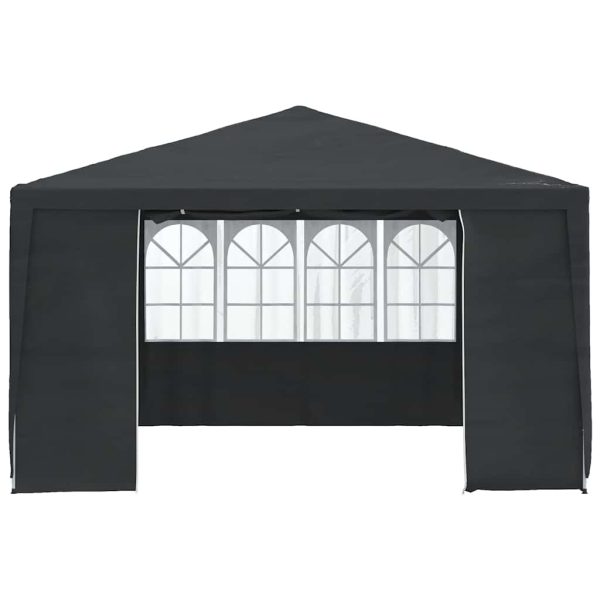 Gazebo Professionale Con Pareti 4x4 M Antracite 90 G/m² - Image 3