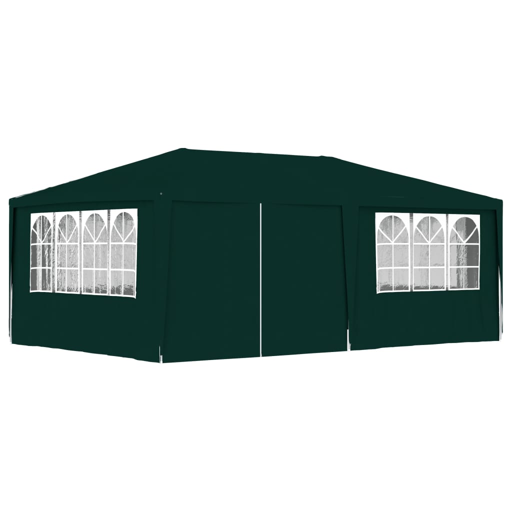 Gazebo Professionale Con Pareti 4x6 M Verde 90 G/m²