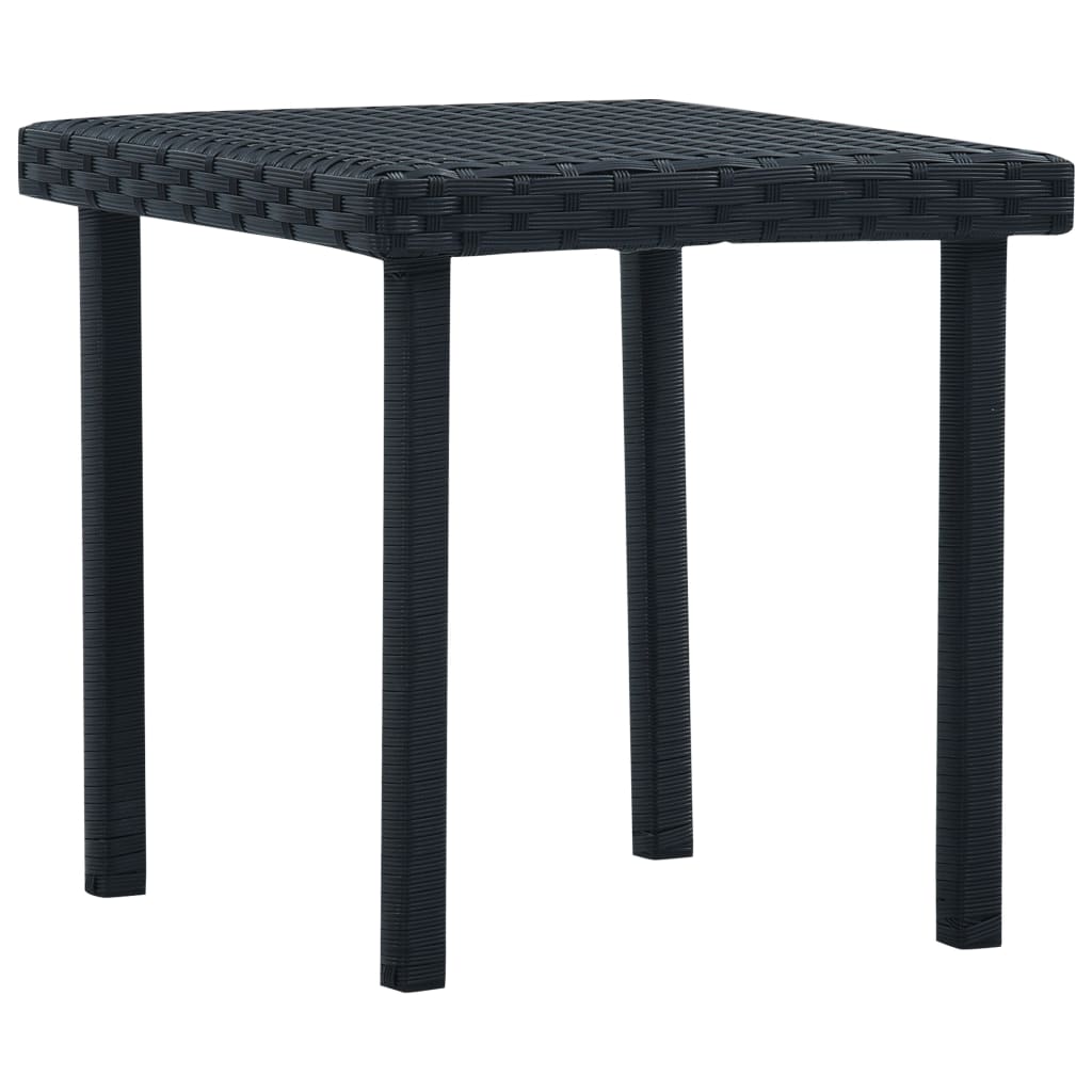 Tavolino Da Tè Da Giardino Nero 40x40x40 Cm In Polyrattan