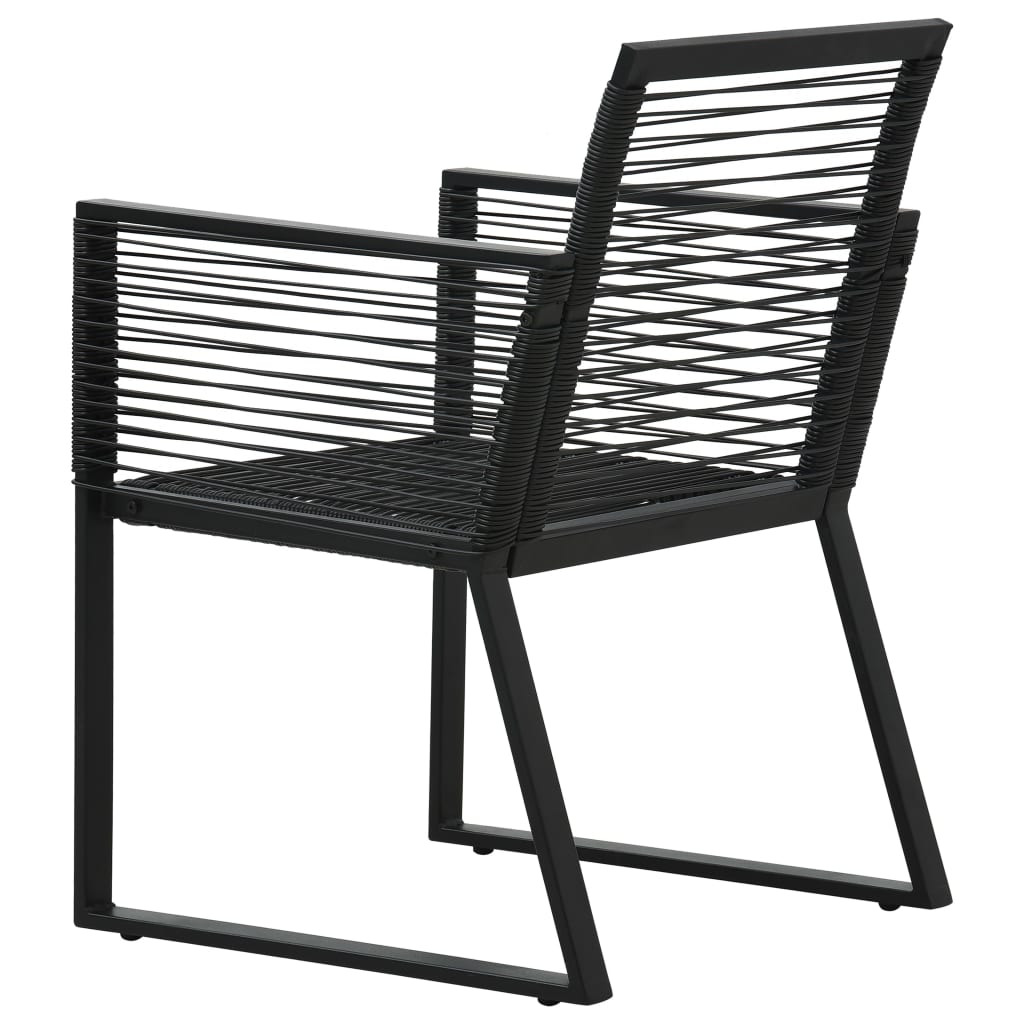 Sedie Da Giardino 2 Pz Nere In Rattan Pvc - Image 5