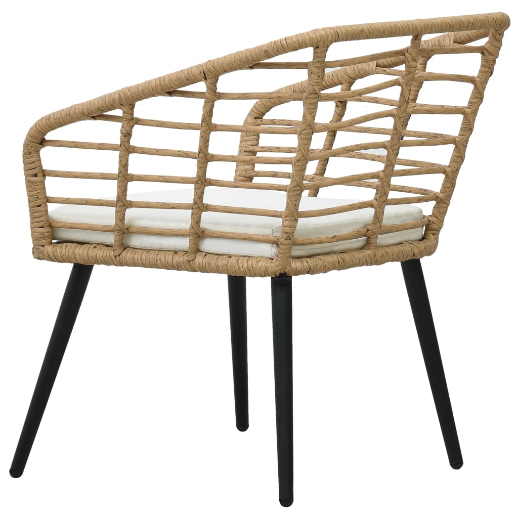 Sedie Da Giardino 2 Pz Con Cuscini In Polyrattan Rovere - Image 5