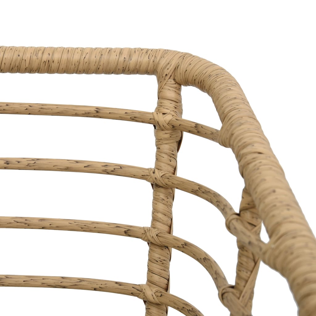 Sedie Da Giardino 2 Pz Con Cuscini In Polyrattan Rovere - Image 6