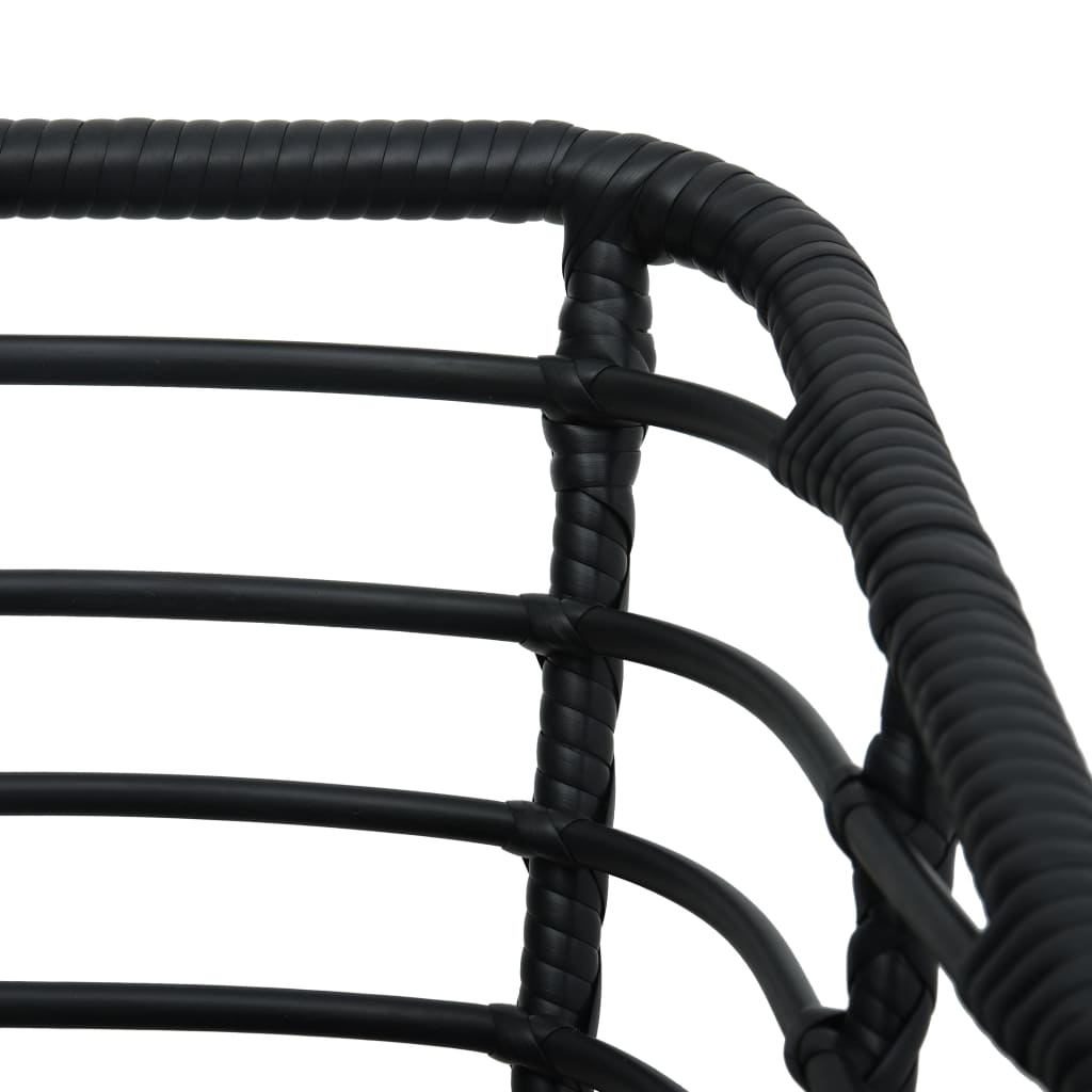 Sedie Da Giardino Con Cuscini 2 Pz In Polyrattan Nere - Image 6