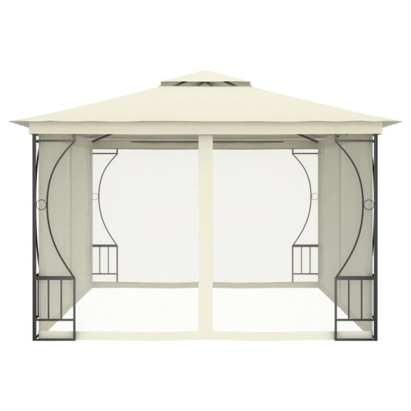 Gazebo Con Rete 300x400x265 Cm Crema - Image 3