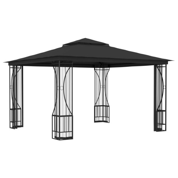 Gazebo Con Rete 300x300x265 Cm Antracite - Image 3
