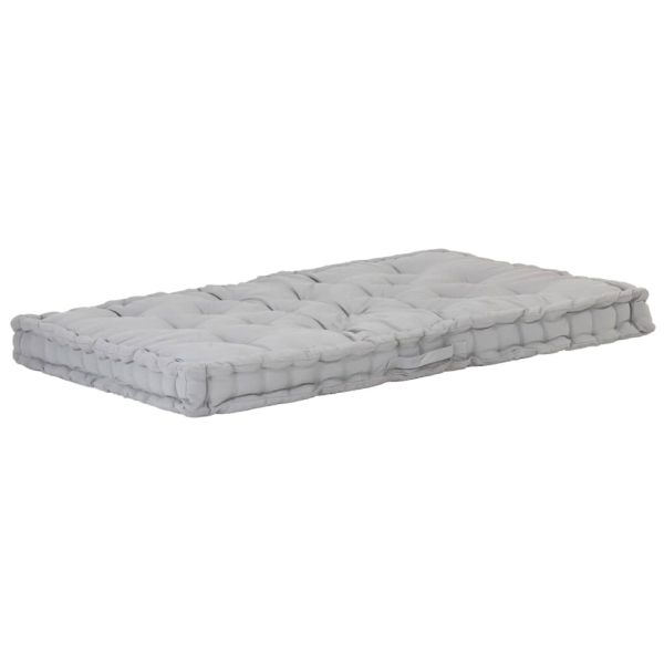 Cuscino Per Pallet E Pavimento In Cotone 120x80x10 Cm Grigio