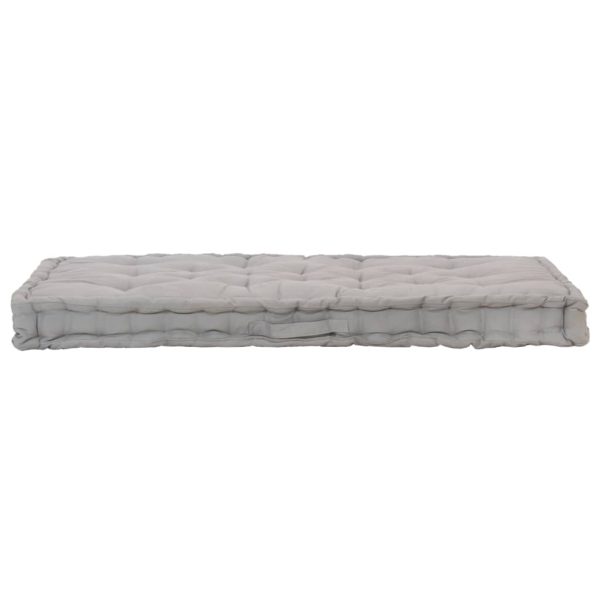 Cuscino Per Pallet E Pavimento In Cotone 120x80x10 Cm Grigio - Image 2