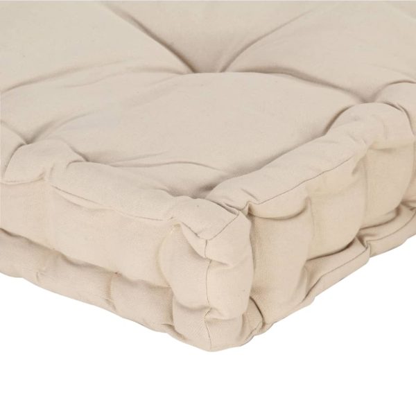 Cuscino Per Pallet E Pavimento In Cotone 120x80x10 Cm Beige - Image 5