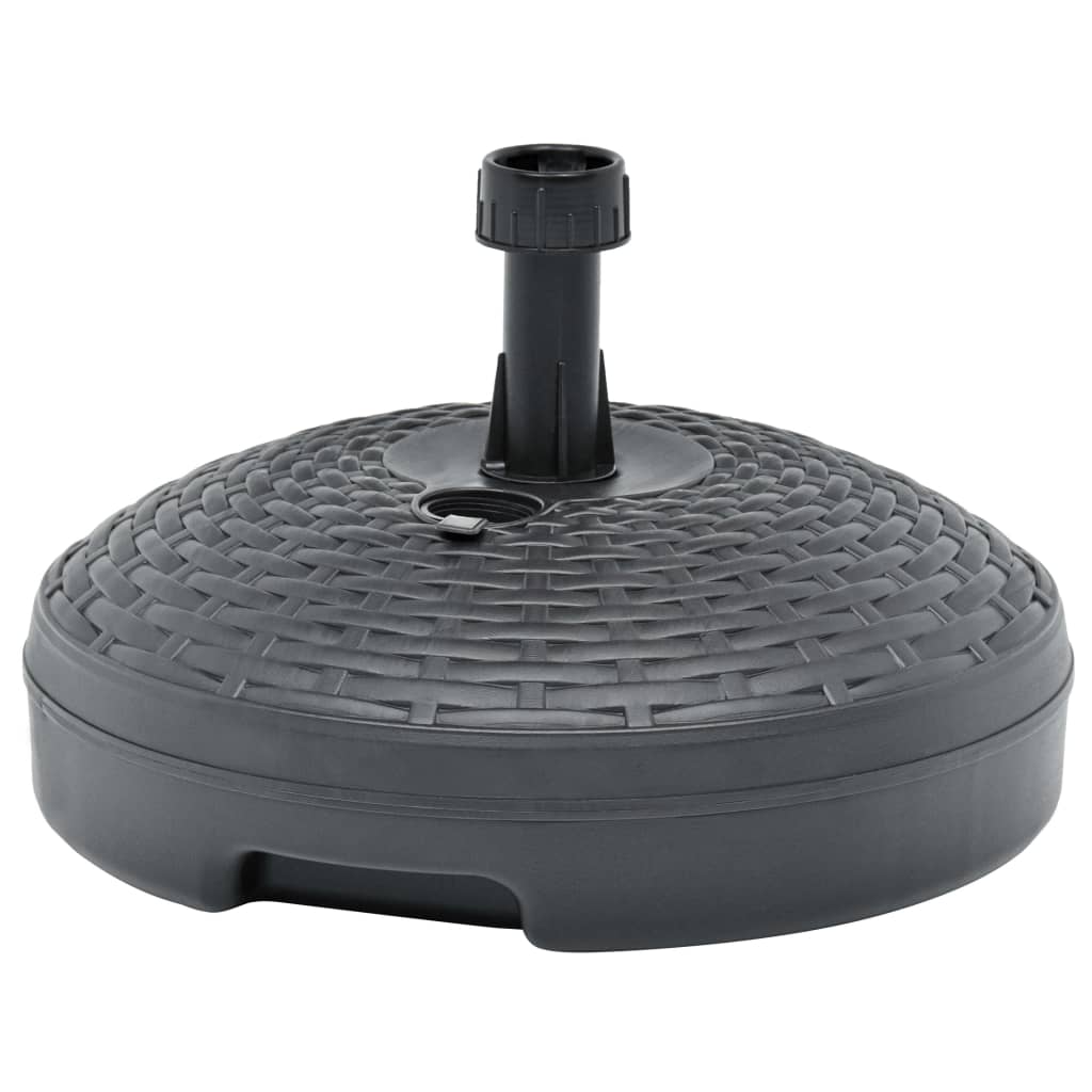 Base Ombrellone Sabbia/acqua 20l Antracite Rattan In Plastica