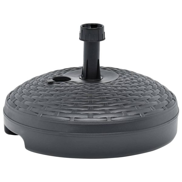 Base Ombrellone Sabbia/acqua 20l Antracite Rattan In Plastica - Image 3