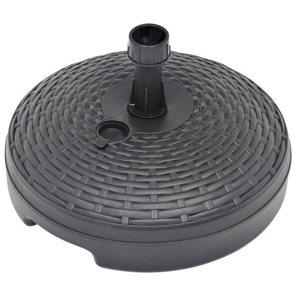 Base Ombrellone Sabbia/acqua 20l Antracite Rattan In Plastica - Image 4