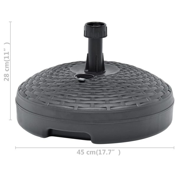 Base Ombrellone Sabbia/acqua 20l Antracite Rattan In Plastica - Image 6
