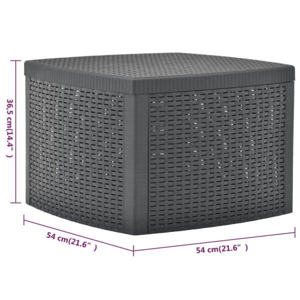 Tavolino Antracite 54x54x36,5 Cm In Plastica - Image 6