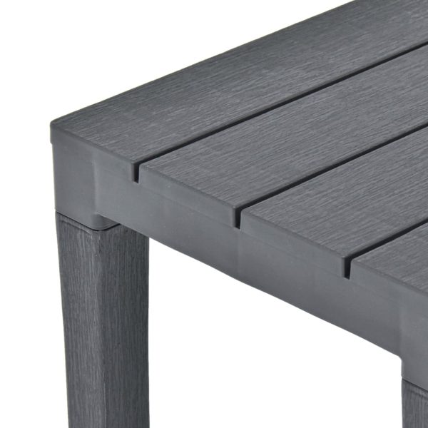 Panchine Da Giardino 2 Pz Antracite In Plastica - Image 5