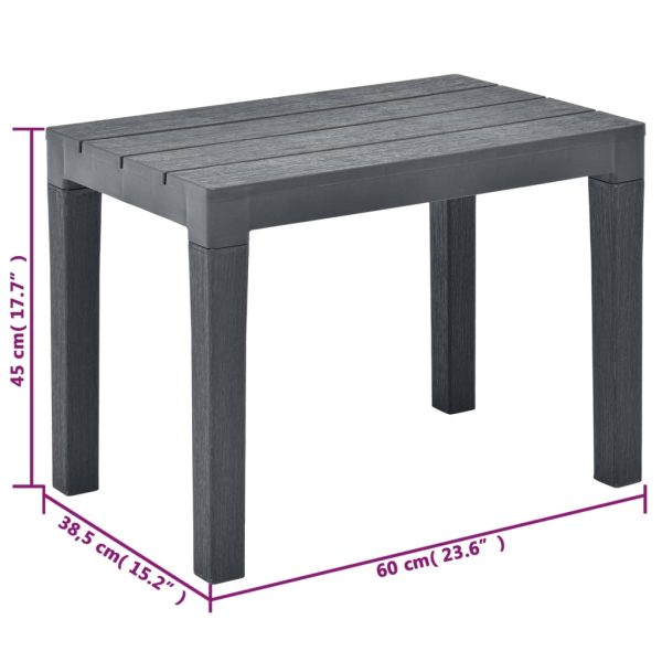 Panchine Da Giardino 2 Pz Antracite In Plastica - Image 6