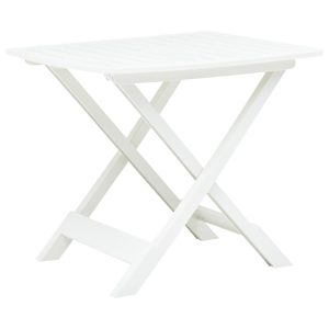 Tavolo Da Giardino Bianco 79x72x70 Cm Plastica