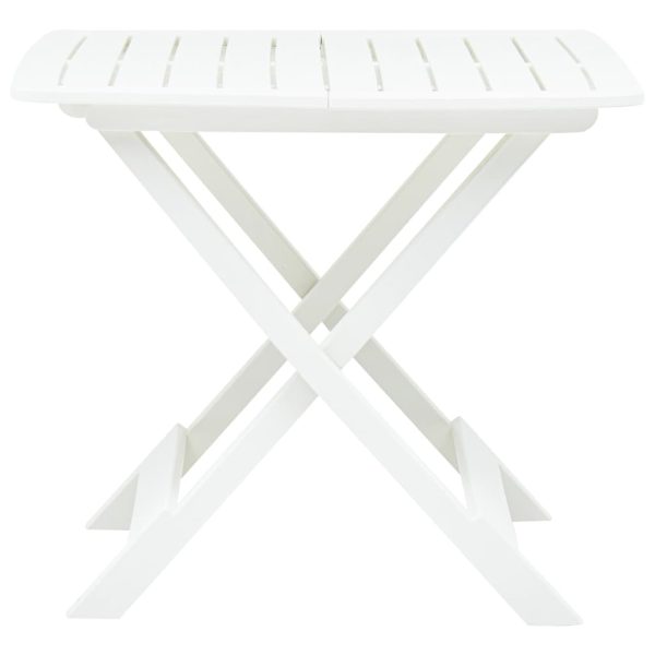 Tavolo Da Giardino Bianco 79x72x70 Cm Plastica - Image 3