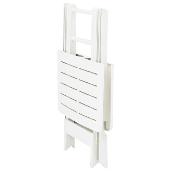 Tavolo Da Giardino Bianco 79x72x70 Cm Plastica - Image 4
