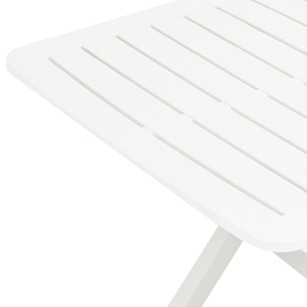 Tavolo Da Giardino Bianco 79x72x70 Cm Plastica - Image 5
