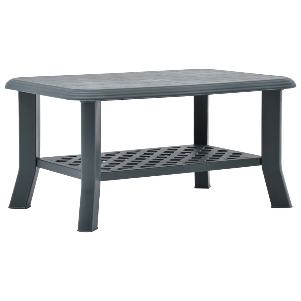 Tavolino Da Salotto Verde 90x60x46 Cm In Plastica