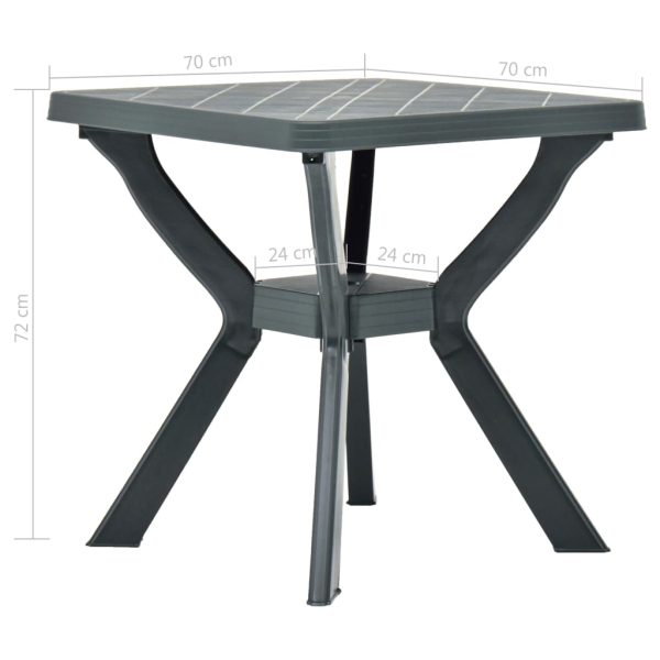 Tavolo Da Bistrot Antracite 70x70x72 Cm In Plastica - Image 6