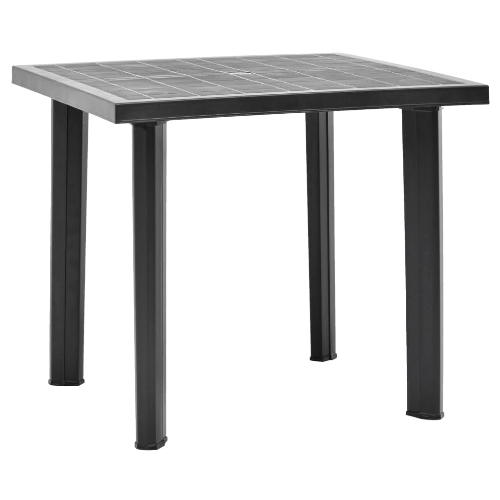 Tavolo Da Giardino Antracite 80x75x72 Cm In Plastica