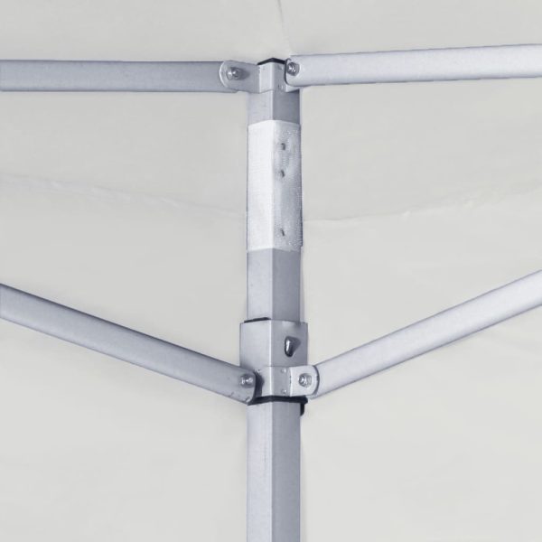 Gazebo Professionale Pieghevole 2 Pareti 3x3 M Acciaio Bianco - Image 3