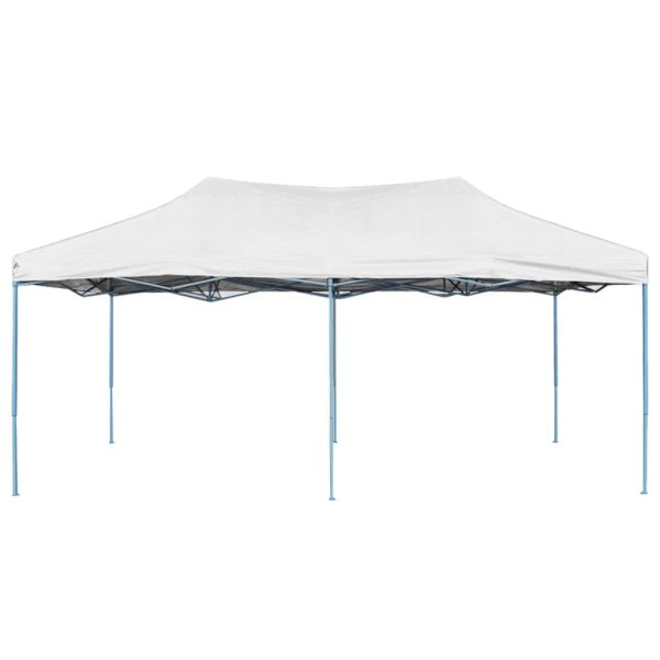 Gazebo Professionale Pieghevole 3x6 M Acciaio Bianco - Image 2