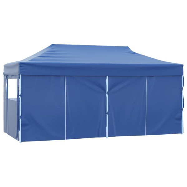 Gazebo Pieghevole Con 4 Pareti 3x6m Acciaio Blu - Image 4