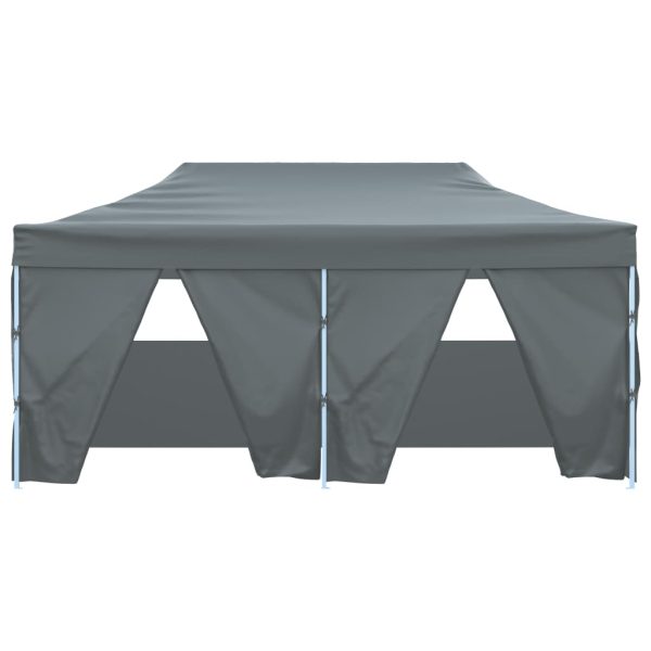 Gazebo Pieghevole Con 4 Pareti 3x6m Acciaio Antracite - Image 3