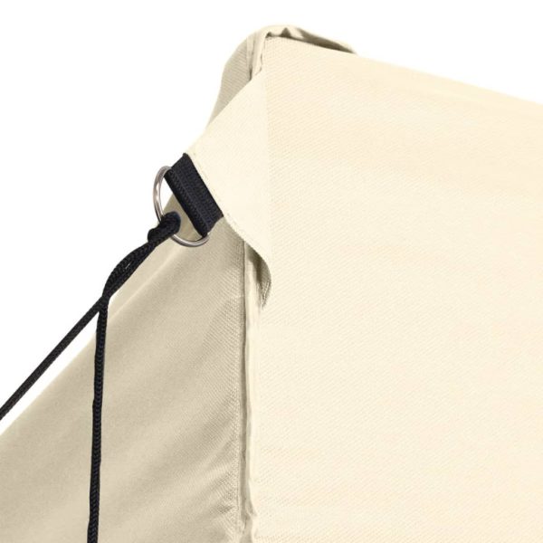 Gazebo Professionale Pieghevole Con 3 Pareti 3x4m Acciaio Crema - Image 3