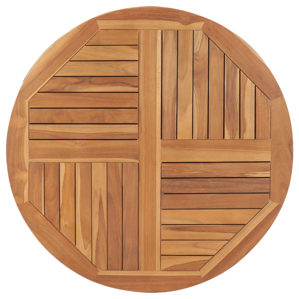 Piano Tavolo In Legno Massello Di Teak Rotondo 2,5 Cm 90 cm