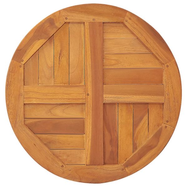 Piano Tavolo In Legno Massello Di Teak Rotondo 2,5 Cm 90 cm - Image 4