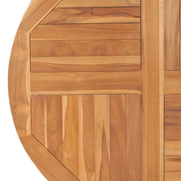 Piano Tavolo In Legno Massello Di Teak Rotondo 2,5 Cm 90 cm - Image 5