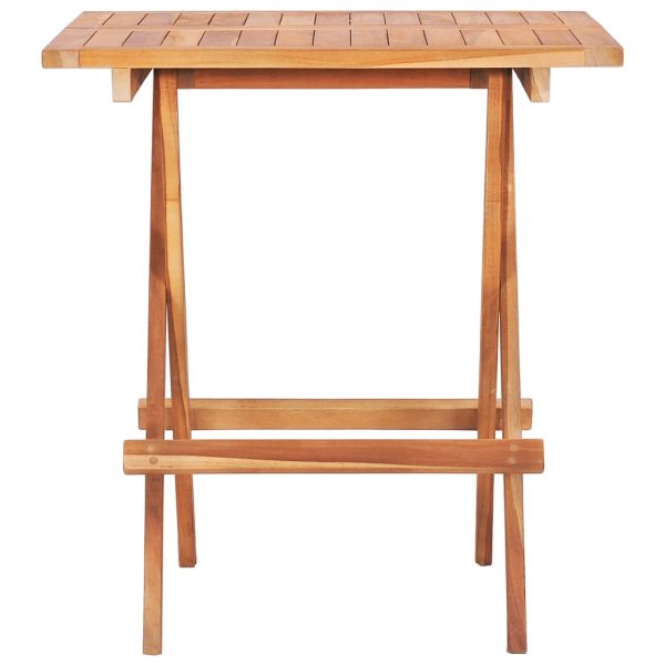 Tavolo Da Bistrot Pieghevole 60x60x65 Cm In Massello Di Teak - Image 3