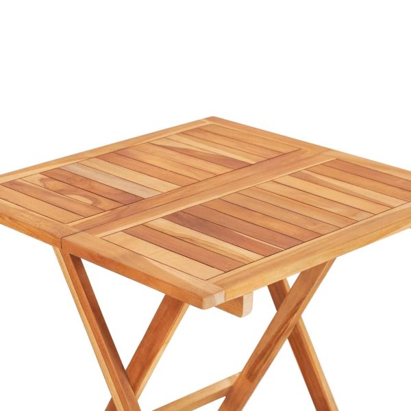 Tavolo Da Bistrot Pieghevole 60x60x65 Cm In Massello Di Teak - Image 5