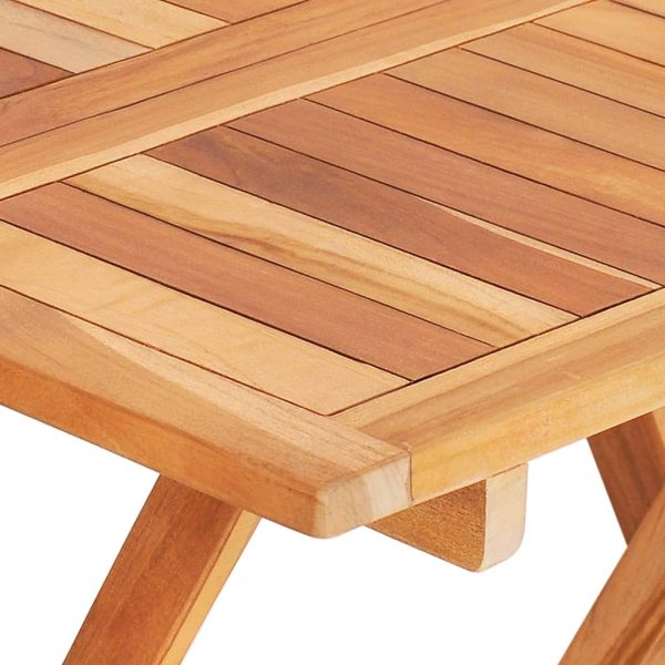 Tavolo Da Bistrot Pieghevole 60x60x65 Cm In Massello Di Teak - Image 6
