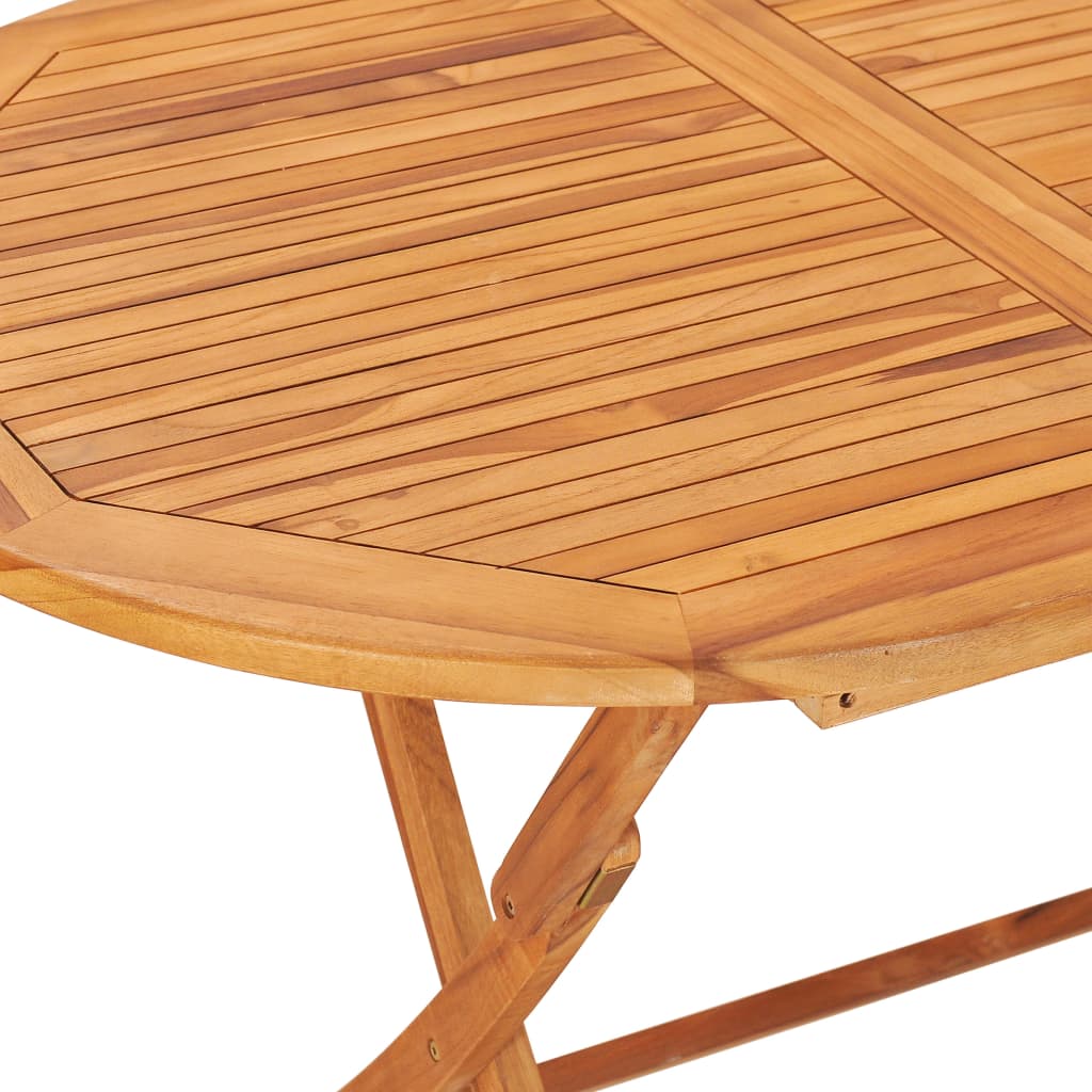 Set Da Pranzo Da Giardino 7 Pz Pieghevole In Massello Di Teak - Image 5