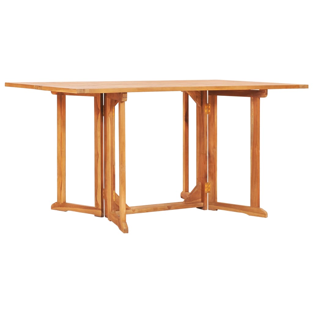 Tavolo Pieghevole A Farfalla 150x90x75 Cm In Massello Di Teak