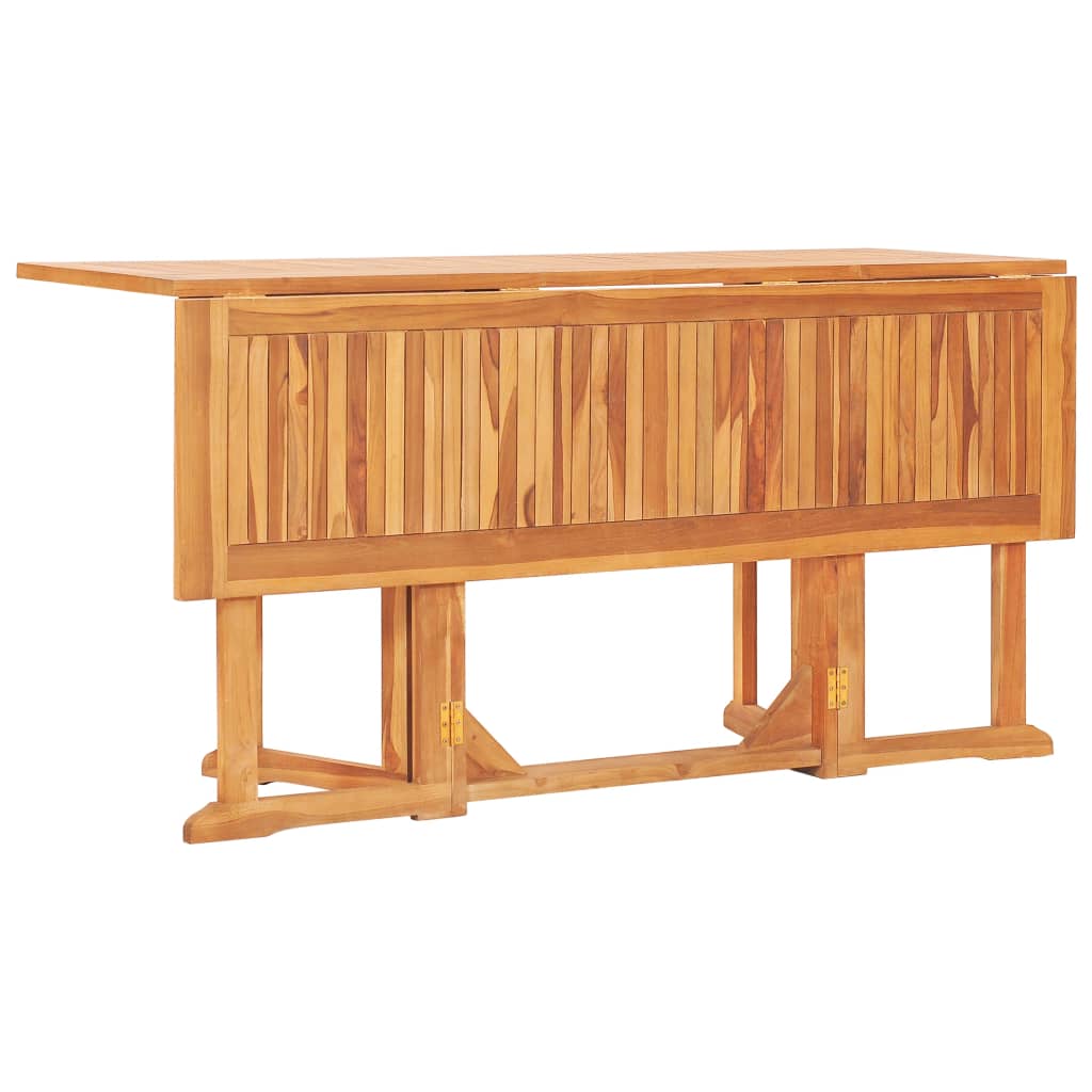 Tavolo Pieghevole A Farfalla 150x90x75 Cm In Massello Di Teak - Image 4