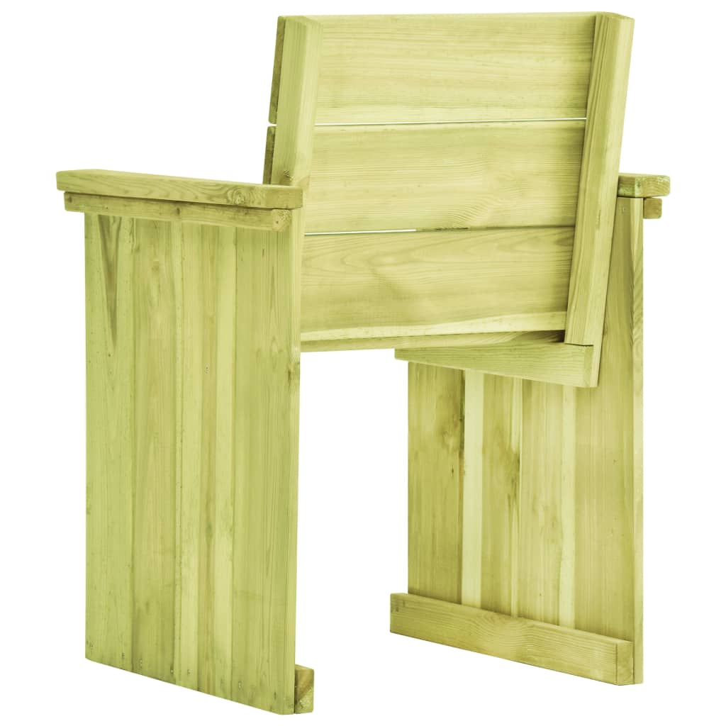Sedia Da Giardino In Legno Di Pino Impregnato - Image 4