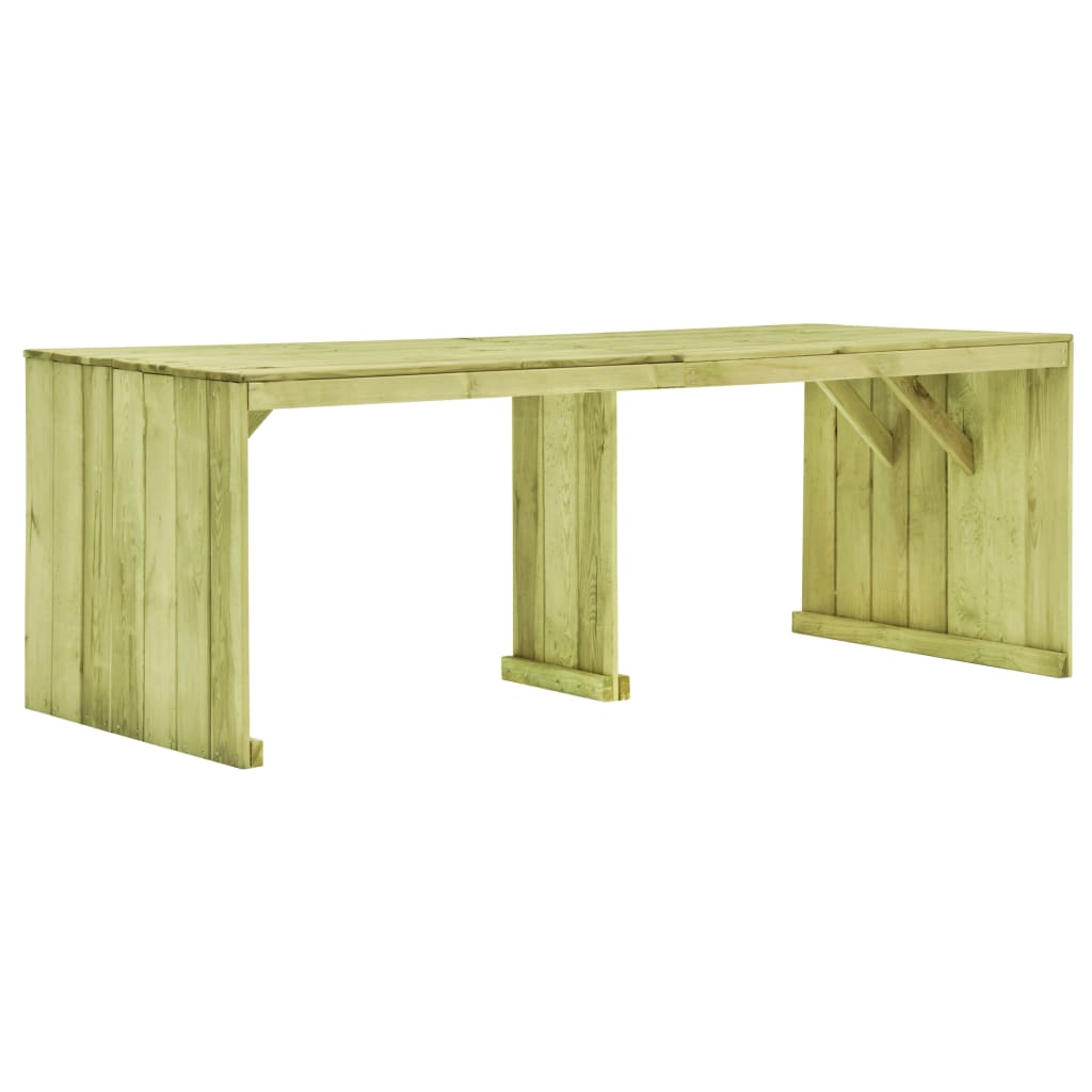 Tavolo Da Giardino 220x101,5x80 Cm In Legno Di Pino Impregnato