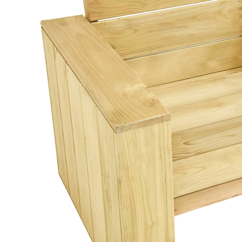 Sedia Da Giardino 89x76x76 Cm In Legno Di Pino Impregnato - Image 5