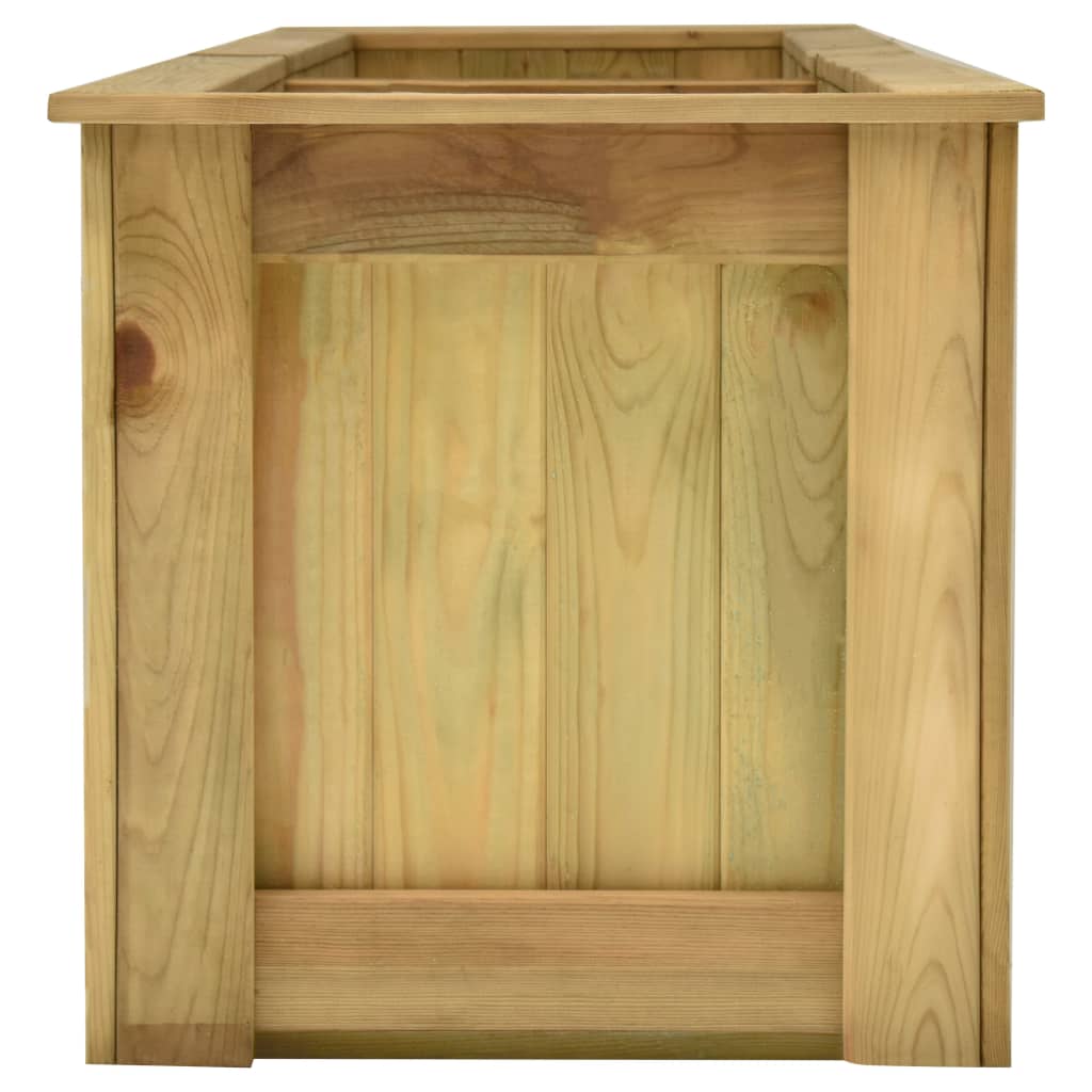 Fioriera Rialzata 196x50x50 Cm In Legno Di Pino Impregnato - Image 3