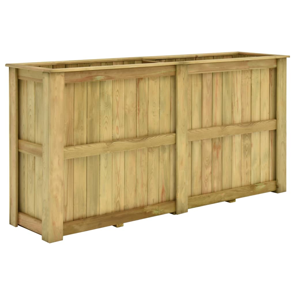 Fioriera Rialzata 196x50x100 Cm In Legno Di Pino Impregnato