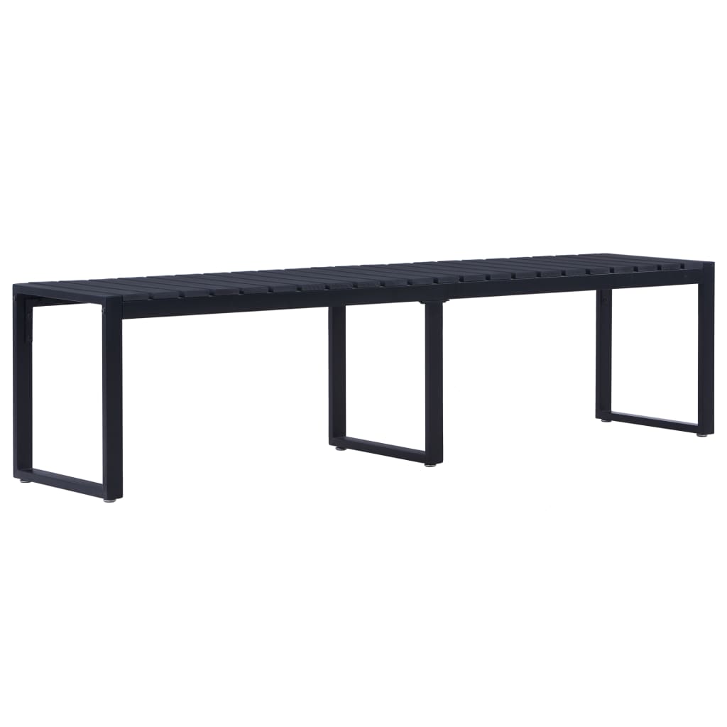 Panchina Da Giardino 180 Cm In Pannello Ps Nero